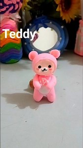How to make teddy with clay❤️#shorts #youtubeshorts #viralvideo #teddy #craft #viral#@multicreating