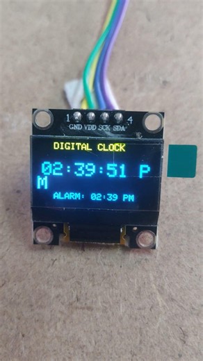 Digital Alarm Clock using RTC, OLED and Buzzer