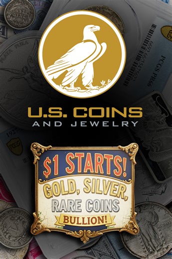 USCJ $1 Start Collector Auctions! Gold, Silver, Bullion, & Rare Coins | eBay Live Video