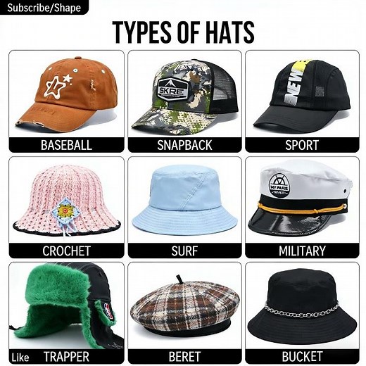 Types of Hats You Need to Know | Hat Style Guide#Shorts