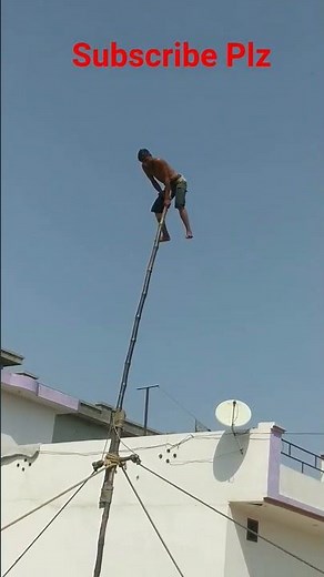 Unique skill show on very long Bamboo