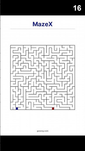 Free Printable Maze Puzzle #1 | Intermediate Brain Game #Shorts