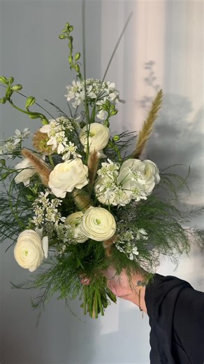 Wild, airy, romantic that’s just how I play. 🤍😄 Booking for 2026. #weddingflorist #florist #weddings #bride #flowers