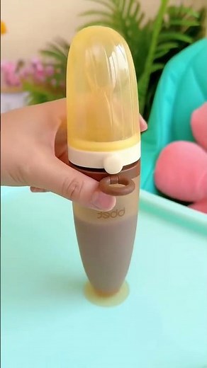 Smart Silicone Baby Feeding Spoon Bottle | Easy Squeeze Rice Cereal Feeder for Infants