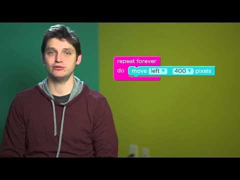 Play Lab Hour of Code - Repeat Forever block