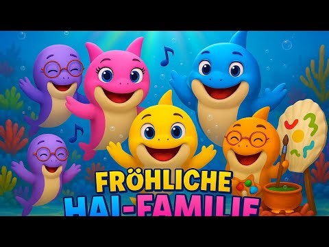 🦈 Die Fröhliche Hai-Familie | Lustiges Kinderlied zum Mitsingen | Hai Song auf Deutsch