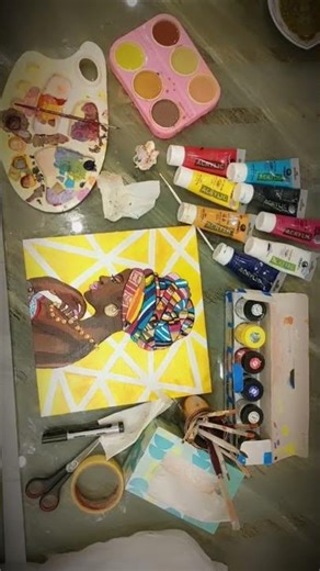 Tile painting project focused on color mixing and tonal balance🎨✨