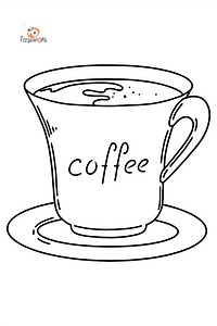 Coffee coloring page ♥ Online or Printable for Free!