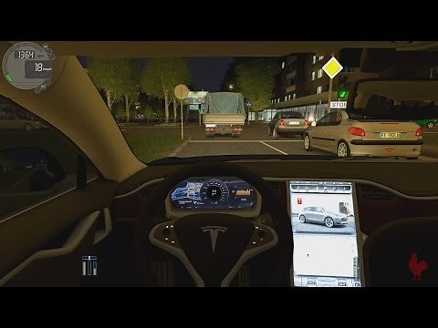 City Car Driving - Tesla Model S | Night Drive