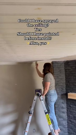 Thank you @Doja Cat for summing up my feelings on this ceiling project #diyhomeprojects #beadboardceiling #homediy #diyhomeimprovement