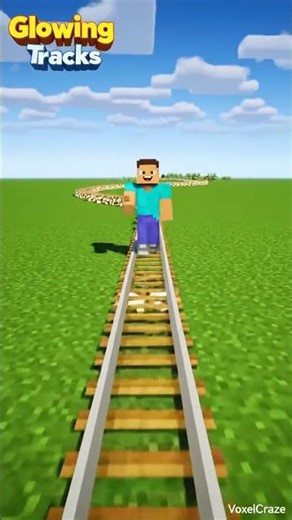 Glowing Railway Build in Minecraft 🚂✨