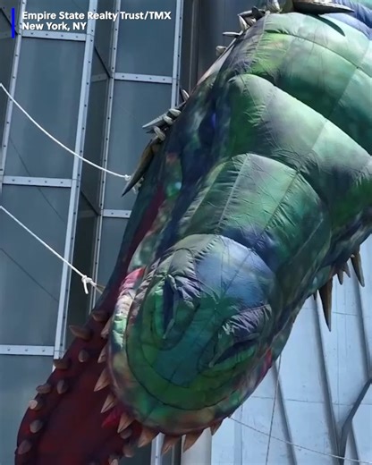 A giant inflatable dragon has taken over the top of the Empire State Building just in time for the return of "House of the Dragon." | Gray Media Digital Content Center