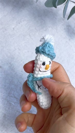 ☃️crochet snowman fidget toy ▶️ tutorial video on my channel #crochetanywhere #crochet #snowman