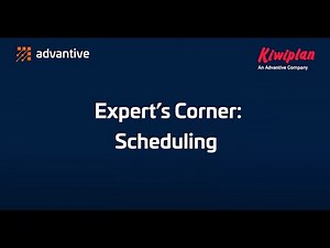 Kiwiplan Expert's Corner: Scheduling