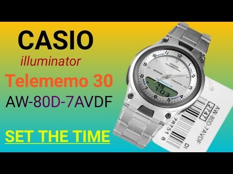 How to Set the Time Casio AW-80D-7AVDF ‪@timewatchdc‬