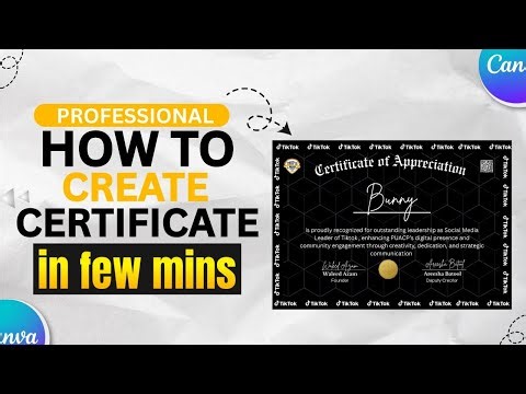 Learn How to Make a Professional Certificate on Canva | Step-By-Step Tutorial #canvatutorial #canva