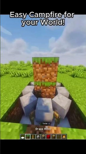 EASY MINECRAFT CAMPFIRE TUTORIAL🏕️🔥