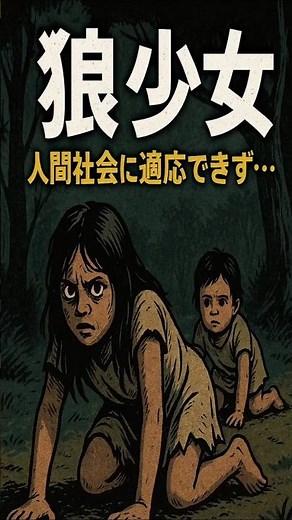 世界の謎と奇談 アマラとカマラ ― オオカミに育てられた姉妹（インド）1920年、森で発見された2人の少女は四足歩行で吠え、肉しか食べなかった。狼に育てられたとされるが、真相は今も論争の的。