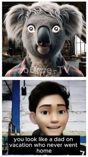 This koala looks like a lumberjack who forgot the lumber #funny #cartoon #viral #shorts