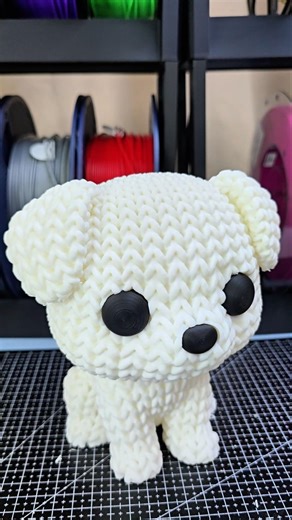 3d printed knitted dog 🐶 #3dprinting #3d #3dprinted #dog