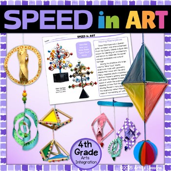 SPEED in ART: Wind Spinners Art Project, STEAM Kinetic Art Lesson & Art Activity
