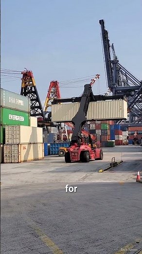 Reach Stacker in Action | Efficient Container Handling in Ports and Cargo Facilities