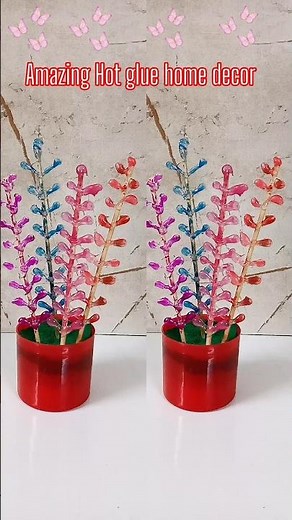 Amazing Hot glue home decor / Hot glue craft ideas #diy #shorts #craft #diyhomedecor​ #homedecor