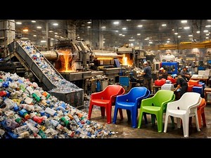 Inside The Giant Plastic Factory – From Recycled Waste To Finished Chairs Full Process