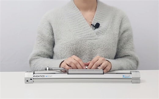 【气动学习】6.无杆气缸内部结构及工作原理（字幕|动画）