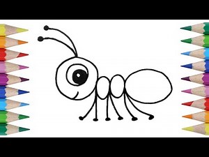Easy Ant Drawing for Kids |How to Draw Simple Ant | Learn to Draw Ant |#kidsdrawing #drawingforkids