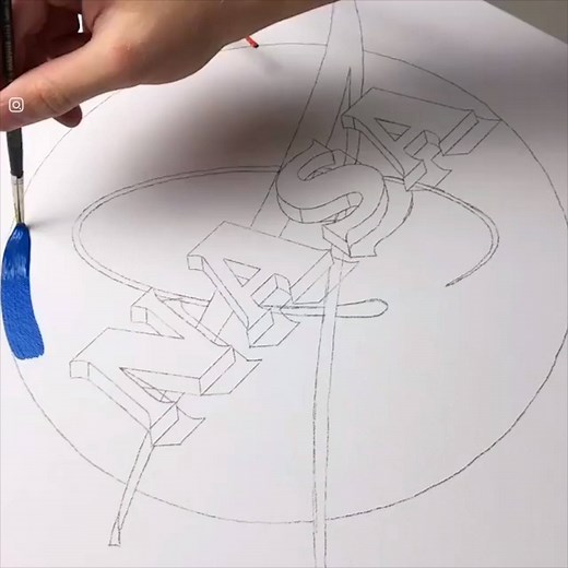 211K views · 294 shares | Watching this NASA logo being painted is so satisfying  | UNILAD Tech | Facebook