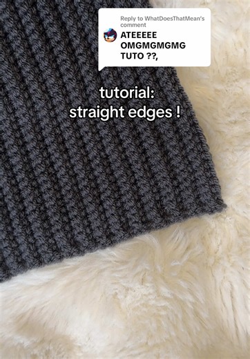 Replying to @WhatDoesThatMean straight edges tutorial for crochet !! let me know if it makes sense, it's my first ever tutorial 🥹 #crochet #crochetersoftiktok #crocheter #crochetok #crocheting #crochettiktok #sandysstitchery #straightedge