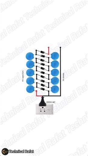10× High Voltage Multiplier Circuit Using Diodes & Capacitors