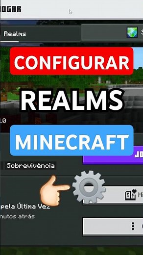 CONFIGURAÇÃO de REALMS no MINECRAFT (TUTORIAL) 🌎 #shorts #minecraft #minecraftbedrock