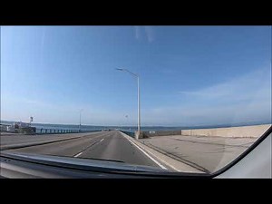 Driving across the Mackinac Bridge - Mackinaw City, Michigan, US