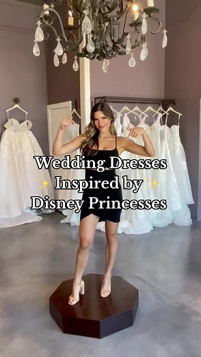 Someone alert Disney that we've found the perfect wedding gowns for each princess if they were getting married today💫 Which character is your favorite? Every gown shown here is available at our Frisco, Texas location for our DFW brides and we can't wait to introduce you to your dream wedding dress! 📞 (214)-705-9224 Model: @Taylor McAllister, NTP #wedding #weddingdress #disney #disneyprincess #disneywedding #weddingdressshopping