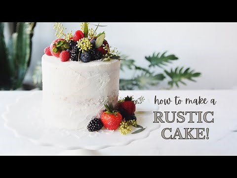 5 MINUTES on how to make a RUSTIC cake | EASY DIY cake decorating!
