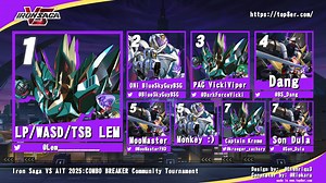 《机动战队VS》COMBO BREAKER (AIT) 2025 社区锦标赛 全程回放 | LP/WASD/TSB LEM夺冠