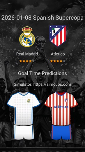 Real Madrid vs. Atlético Madrid: 2026-01-08 Spanish Supercopa Simulation