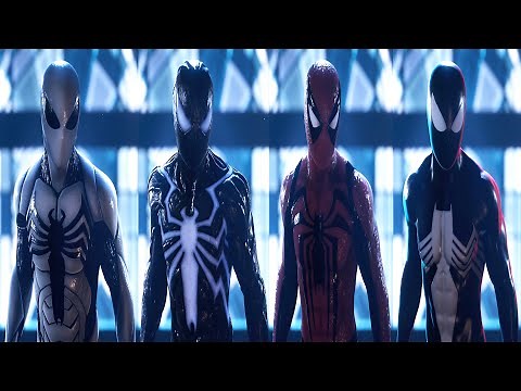 Marvel's Spider-Man 2 Church Scene with All Symbiote Suit Styles