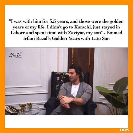 DIVA Magazine Pakistan on Instagram: "#DivaReports: #EmmadIrfani opened up about cherishing 3.5 precious years with his late son, Zaviyar, calling it a hidden blessing from a career break he took while shooting for Aasman Bolay Ga in Lahore, a film which never released, recalling how he once told #ShoaibMansoor that he is a part-time actor and a full-time father. @emmadirfani - Video by @maliharehman1"