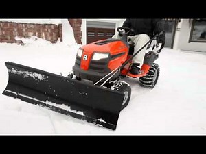 Husqvarna LTH tractor with snow blade