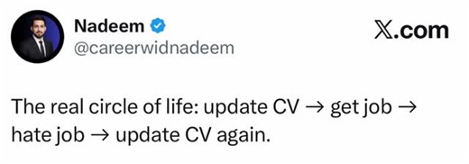 Nadeem on Instagram: "Adulting = updating CV every few months. #careerwithnadeem"