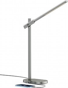 ProtoArc Modern Desk Lamp, Metal Aluminum Alloy Dimmable LED Desk Light with USB Charging Port, Eye-Caring Table Light, Touch Control, 5 Color Modes, 6 Brightness Levels, Timer for Home Office Bedroom