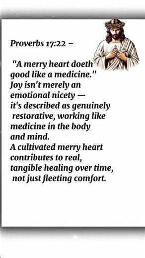 A Joyful Heart Brings Healing 🙏 | Proverbs 17:22 #godsays #godmessage