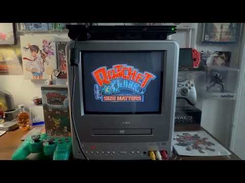 Ratchet & Clank Size Matters PRESS START Screen Demo | 2000s gaming vibes CRT TV + PS2