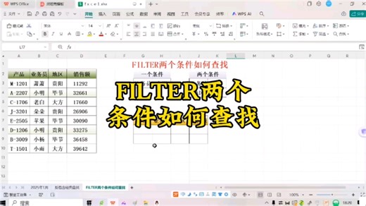 FILTER两个条件如何查找