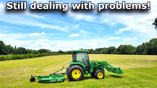 I use the John Deere 4066R and Frontier 2072 rotary mower to tackle thick grass around the property. Those pesky field problems have also started popping back up again. #johndeere #johndeere4066r Join this channel to get access to perks: https://www.youtube.com/channel/UCq6YaxJHA-t4bYBHHvaoZ8w/join Our new merchandise: https://the-kelleys-country-life.myshopify.com/ Our Patreon https://www.patreon.com/tkcl New podcast channel: https://www.youtube.com/@Thekelleysoffscript Our Facebook https://www