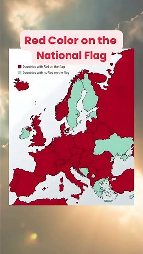 Which Flags in Europe Have Red? #europe #map