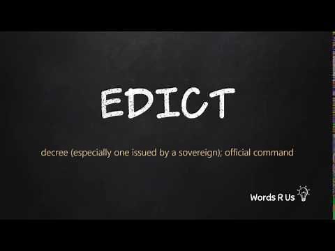 How to Pronounce EDICT in American English